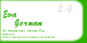 eva german business card