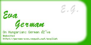 eva german business card
